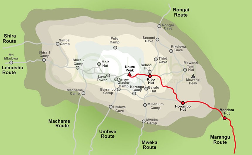 5 Days Kilimanjaro - Marangu Route